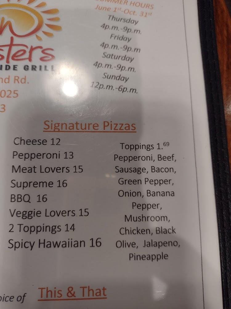 Sizzlin' Sisters Lakeside Grill Menu image 1